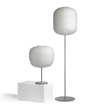 HAY Spoločný stolový dáždnik Peach base grey/terrazzo