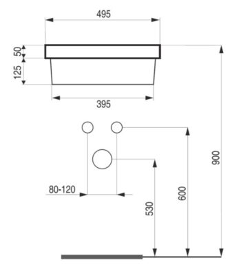 HOPA - Umývadlo Stampa 49,5 x 43 x 17,5 cm - zápustné OLKLT6091