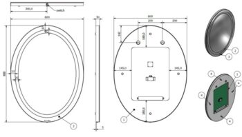HOPA - Zrkadlo s LED osvetlením BEČVA - Rozmer A - 60 cm, Rozmer B - 3 cm, Rozmer C - 80 cm ZRBECV8060