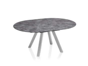 HPL rozťahovací stôl strieborný/antracit 120-170 cm