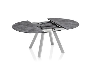 HPL rozťahovací stôl strieborný/antracit 120-170 cm
