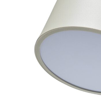 HÜBSCH LED stolová lampa Crea, piesková farba, hliník, železo
