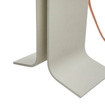 HÜBSCH LED stolová lampa Crea, piesková farba, hliník, železo
