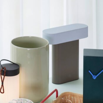 HÜBSCH LED stolová lampa Sleek, hnedá/svetlosivá liatina, PC
