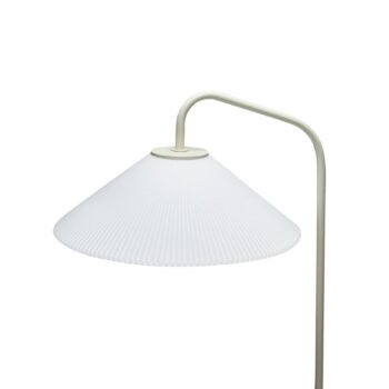 HÜBSCH Masívna stojacia lampa, biela, piesok, sklo, železo, E27