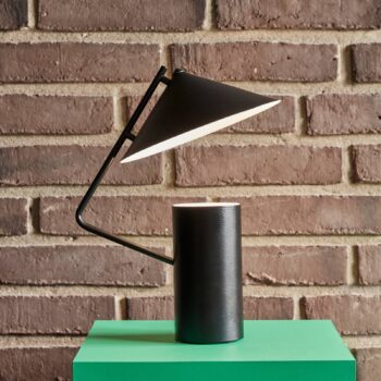 HÜBSCH Sen stolová lampa, čierna, železo, GU10