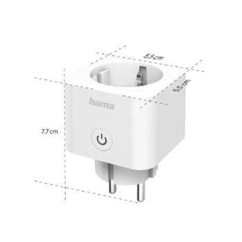 Hama WLAN zásuvka Smart, elektromer, Matter, biela, 3 680W