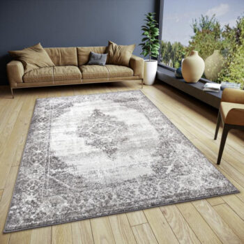 Hanse Home, AKCIA: 120x170 cm Kusový koberec Shine 105918 Retro Cream Black, šedá, obývacia izba