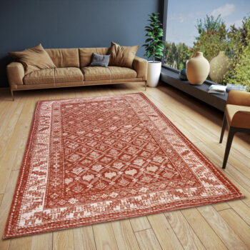 Hanse Home, AKCIA: 160x235 cm Kusový koberec Catania 105896 Curan Terra, oranžová, obývacia izba