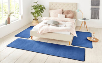 Hanse Home, AKCIA: 3 díly: 70x140 (2x), 70x240 (1x) cm Kobercová sada Nasty 101153 Blau, modrá, spálňa