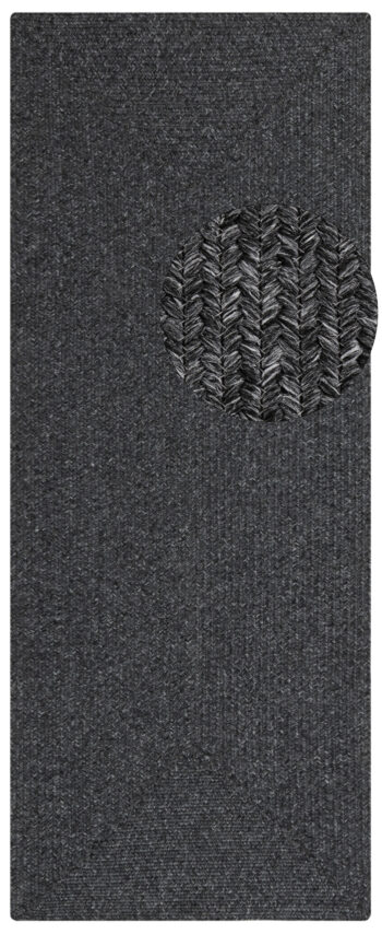 Hanse Home, AKCIA: 80x150 cm Kusový koberec Braided 105550 Dark Grey – na von aj na doma, šedá, chodba / predsieň