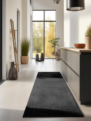 Hanse Home, Behúň Bouclé Jute 105976 Black, 80x200, čierna, chodba / predsieň