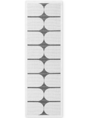 Hanse Home, Behúň Duet Bowen 106244 Black/White - na von aj na doma, 80x250, čiernobiela, chodba / predsieň