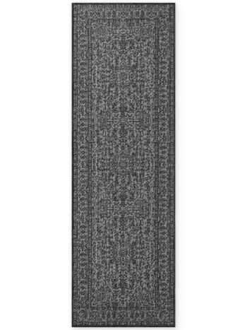 Hanse Home, Behúň Duet Kona 106248 Black/White - na von aj na doma, 80x250, čiernobiela, chodba / predsieň