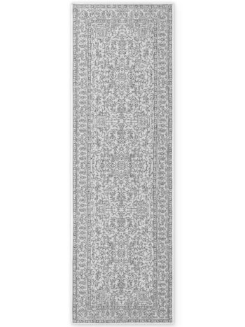 Hanse Home, Behúň Duet Kona 106249 White/Gray - na von aj na doma, 80x250, šedá, chodba / predsieň