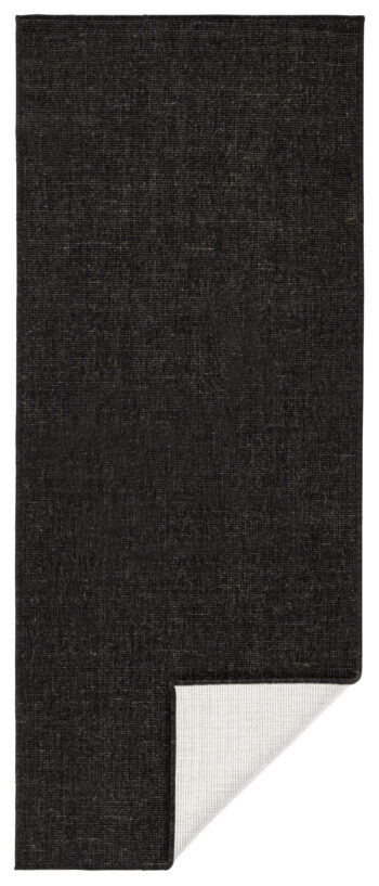 Hanse Home, Behúň Twin-Wendeteppiche 103096 black cream – na von aj na doma, 80x350, čierna, chodba / predsieň