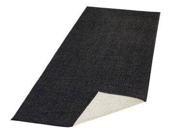 Hanse Home, Behúň Twin-Wendeteppiche 103096 black cream – na von aj na doma, 80x350, čierna, chodba / predsieň