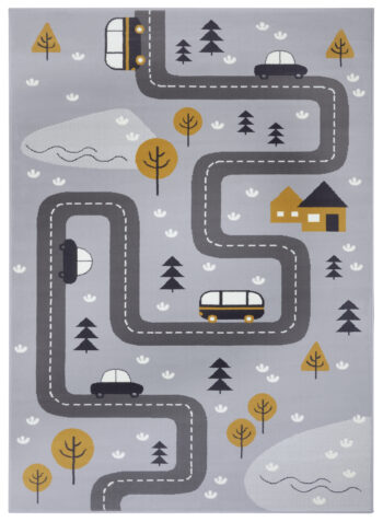 Hanse Home, DOPREDAJ: 120x170 cm Detský koberec Adventures 104535 Grey/mustard, 120x170, šedá, detská izba