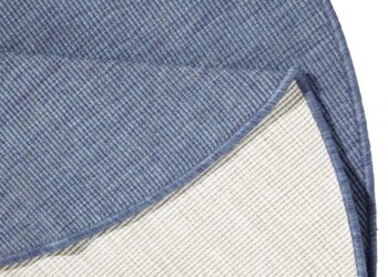 Hanse Home, DOPREDAJ: 200x200 (priemer) kruh cm Kusový koberec Twin-Wendeteppiche 103100 blue cream kruh - na von aj na doma, 200x200 (priemer) kruh, modrá, chodba / predsieň