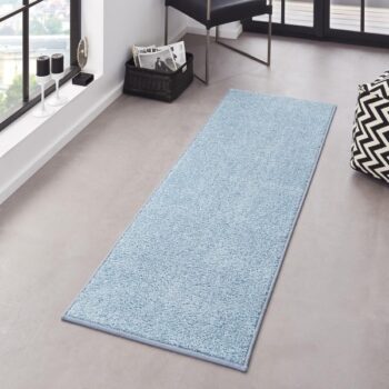 Hanse Home, DOPREDAJ: 80x300 cm Kusový koberec Pure 102618 Blau, 80x300, modrá, kancelária
