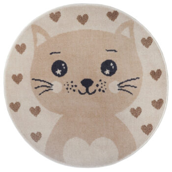 Hanse Home, Detský koberček Adventures 105963 Cream Beige kruh, 140x140 (priemer) kruh, béžová, detská izba