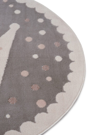 Hanse Home, Detský koberček Adventures 105969 Cream Grey kruh, 140x140 (priemer) kruh, šedá, detská izba