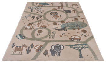 Hanse Home, Detský koberček Adventures 105972 Cream Brown Grey, 160x235, béžová, detská izba