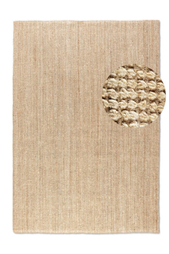 Hanse Home, Kusový koberec Bouclé Jute 105974 Natural Golden, 80x150, béžová, chodba / predsieň