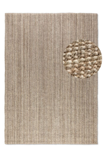 Hanse Home, Kusový koberec Bouclé Jute 105975 Grey Brown, 80x150, hnedá, chodba / predsieň