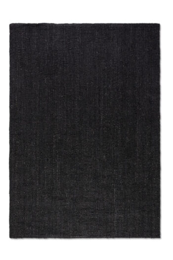Hanse Home, Kusový koberec Bouclé Jute 105976 Black, 120x170, čierna, chodba / predsieň