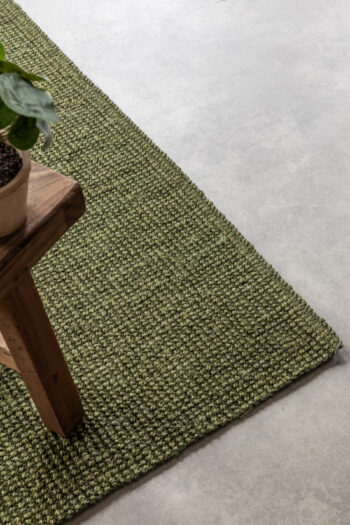 Hanse Home, Kusový koberec Bouclé Jute 105977 Jungle Green, 120x170, zelená, chodba / predsieň