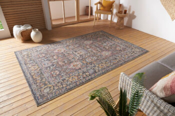 Hanse Home, Kusový koberec Cairo 105588 Port Said Cream Blue – na von aj na doma, 80x120, modrá, chodba / predsieň