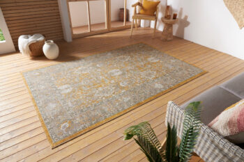 Hanse Home, Kusový koberec Cairo 105590 Luxor Gold – na von aj na doma, 80x120, žltá, chodba / predsieň
