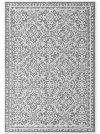 Hanse Home, Kusový koberec Duet 106251 Rosel White/Gray - na von aj na doma, 200x290, šedá, chodba / predsieň