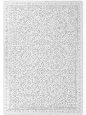 Hanse Home, Kusový koberec Duet 106251 Rosel White/Gray - na von aj na doma, 200x290, šedá, chodba / predsieň