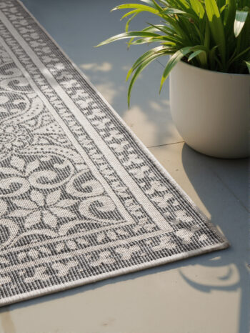 Hanse Home, Kusový koberec Duet 106251 Rosel White/Gray - na von aj na doma, 200x290, šedá, chodba / predsieň