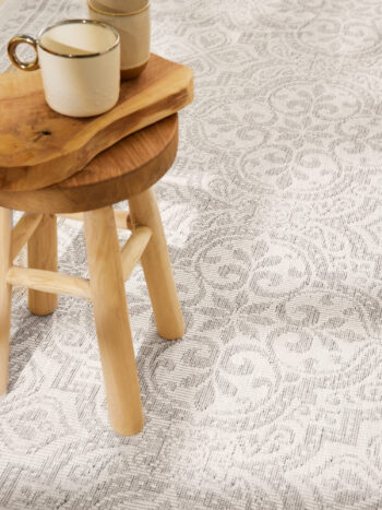 Hanse Home, Kusový koberec Duet 106251 Rosel White/Gray - na von aj na doma, 200x290, šedá, chodba / predsieň