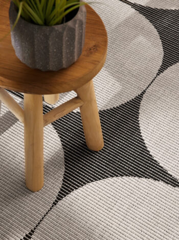 Hanse Home, Kusový koberec Duet Bowen 106244 Black/White - na von aj na doma, 120x170, čiernobiela, chodba / predsieň