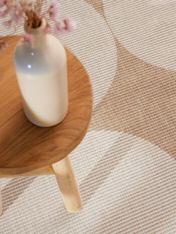Hanse Home, Kusový koberec Duet Bowen 106245 Beige/White kruh - na von aj na doma, 160x160, béžová, chodba / predsieň