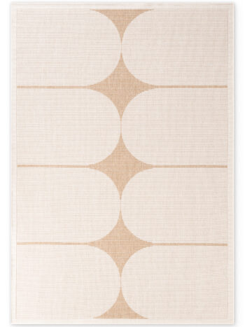 Hanse Home, Kusový koberec Duet Bowen 106245 Beige/White - na von aj na doma, 160x230, béžová, chodba / predsieň