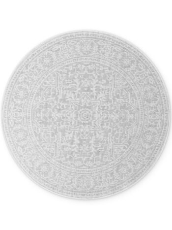 Hanse Home, Kusový koberec Duet Kona 106249 White/Gray kruh - na von aj na doma, 160x160, šedá, chodba / predsieň