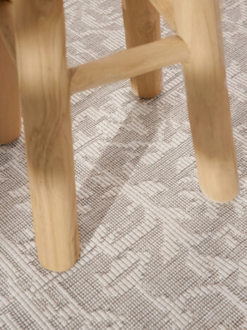Hanse Home, Kusový koberec Duet Kona 106249 White/Gray kruh - na von aj na doma, 160x160, šedá, chodba / predsieň