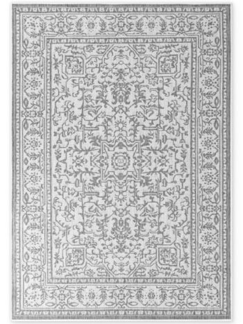 Hanse Home, Kusový koberec Duet Kona 106249 White/Gray - na von aj na doma, 160x230, šedá, chodba / predsieň