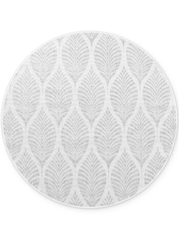Hanse Home, Kusový koberec Duet Liora 106246 White/Gray kruh - na von aj na doma, 160x160, šedá, chodba / predsieň