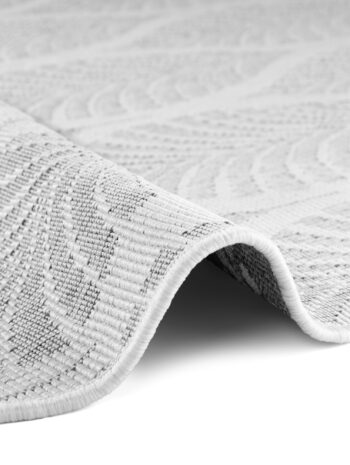 Hanse Home, Kusový koberec Duet Liora 106246 White/Gray kruh - na von aj na doma, 160x160, šedá, chodba / predsieň