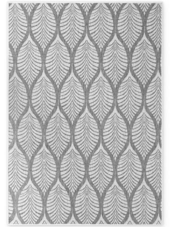 Hanse Home, Kusový koberec Duet Liora 106246 White/Gray - na von aj na doma, 200x290, šedá, chodba / predsieň
