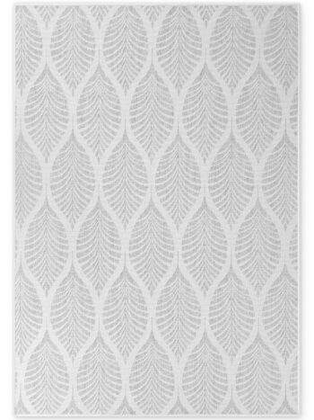 Hanse Home, Kusový koberec Duet Liora 106246 White/Gray - na von aj na doma, 200x290, šedá, chodba / predsieň