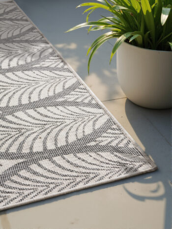 Hanse Home, Kusový koberec Duet Liora 106246 White/Gray - na von aj na doma, 200x290, šedá, chodba / predsieň