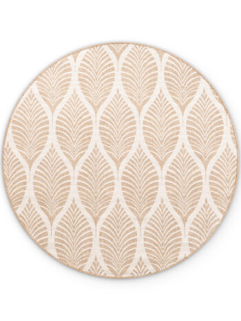 Hanse Home, Kusový koberec Duet Liora 106247 Beige/White kruh - na von aj na doma, 160x160, béžová, chodba / predsieň