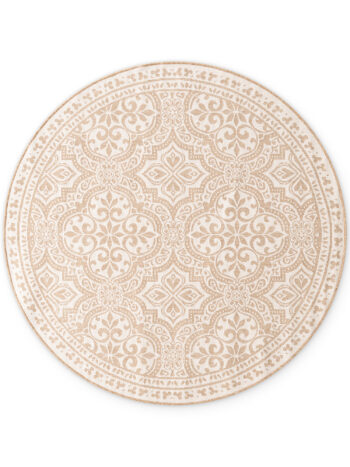 Hanse Home, Kusový koberec Duet Rosel 106252 Beige/White kruh - na von aj na doma, 160x160, béžová, chodba / predsieň
